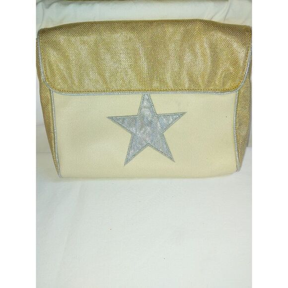 Dante Beatrix Women's Nylon/Plastic/Vinyl Cream/Gold/Silver Convertible Handbag. - Picture 6 of 10